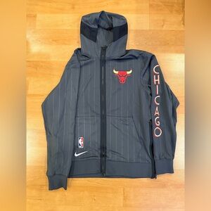 Nike Gray and Red Chicago Bulls Jacket
